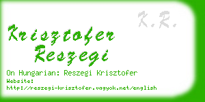 krisztofer reszegi business card